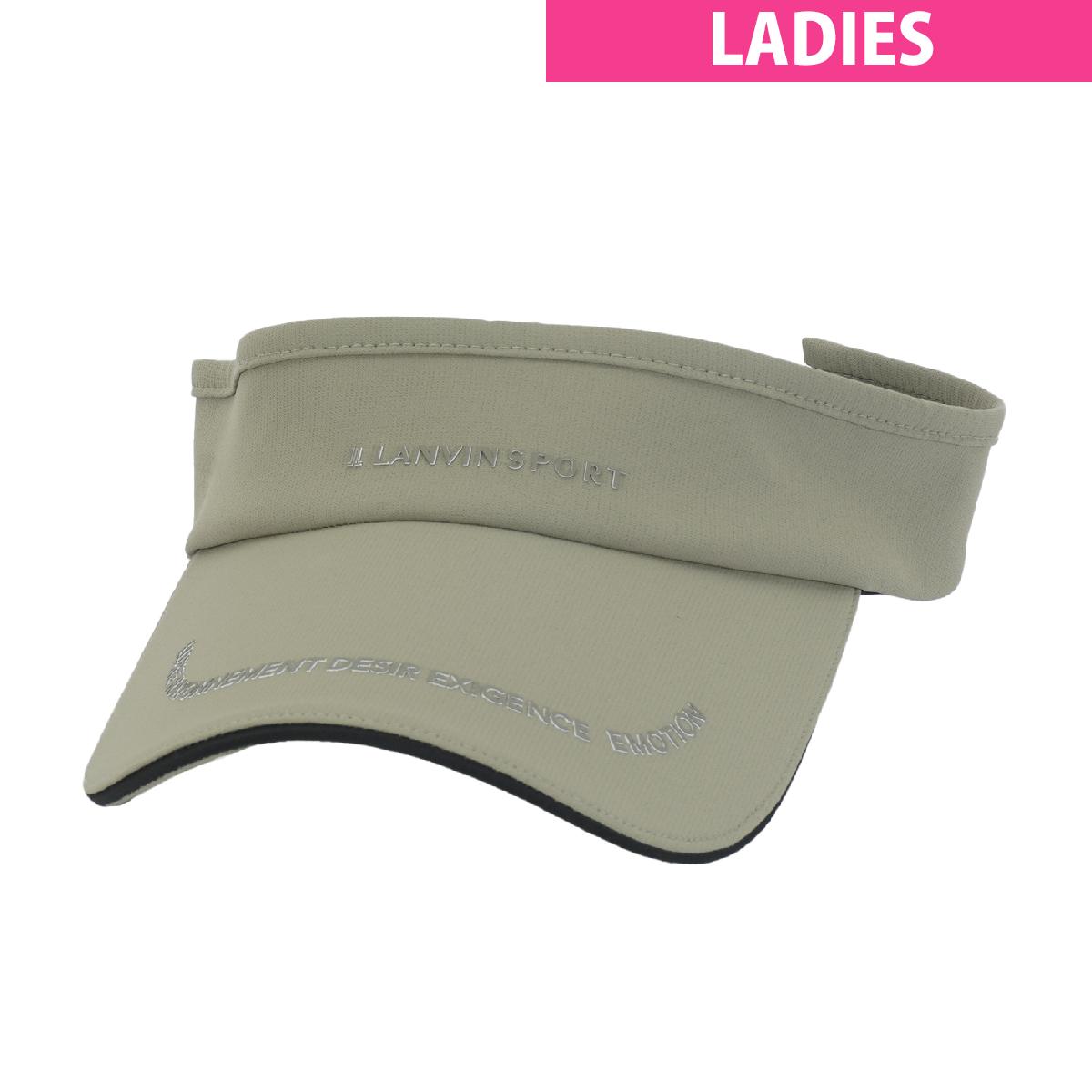 ランバン スポール　LANVIN SPORT　3Dロゴプリントサンバイザー　レディス