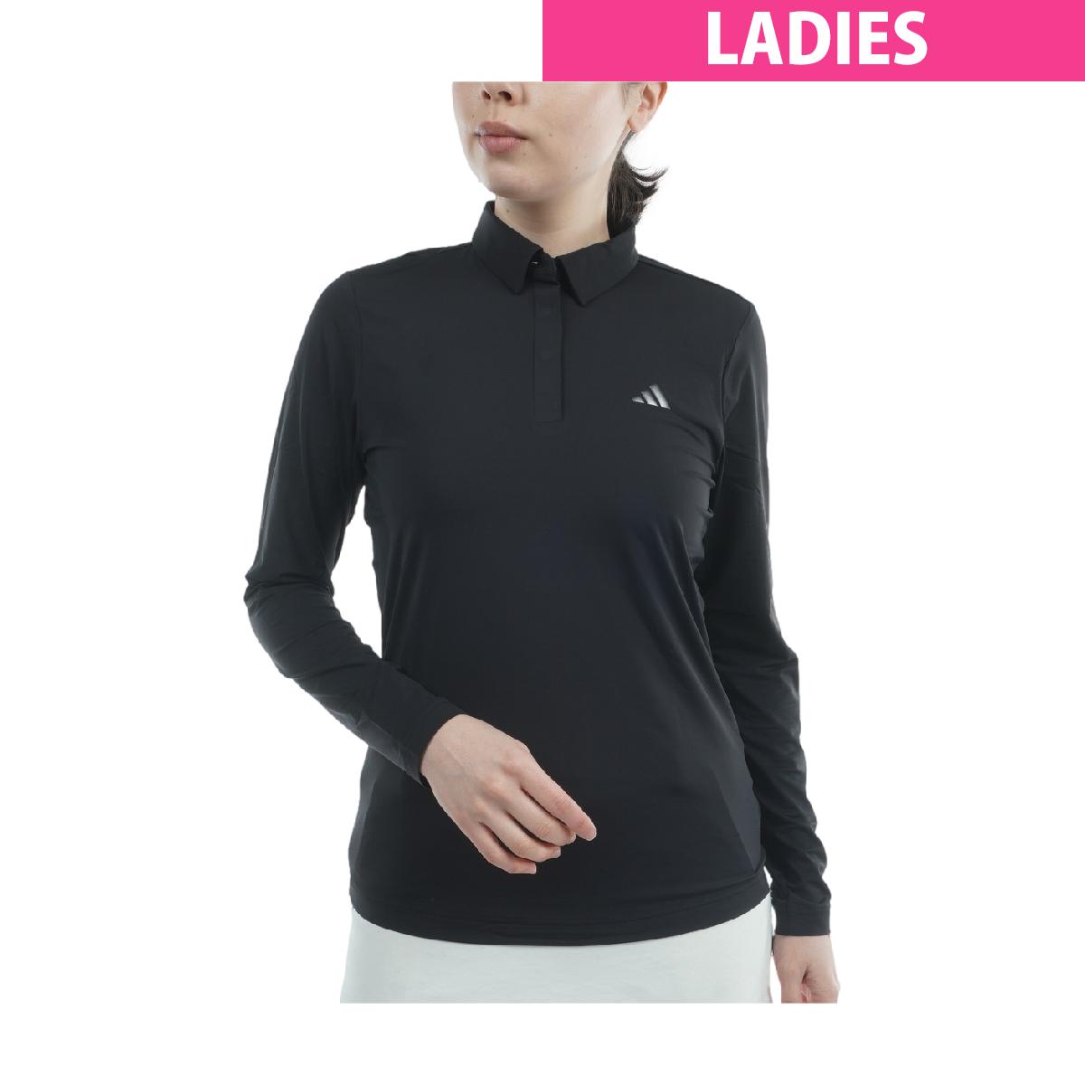 アディダス Adidas ストレッチ クライマクール ボタンダウン 長袖ポロシャツ レディス