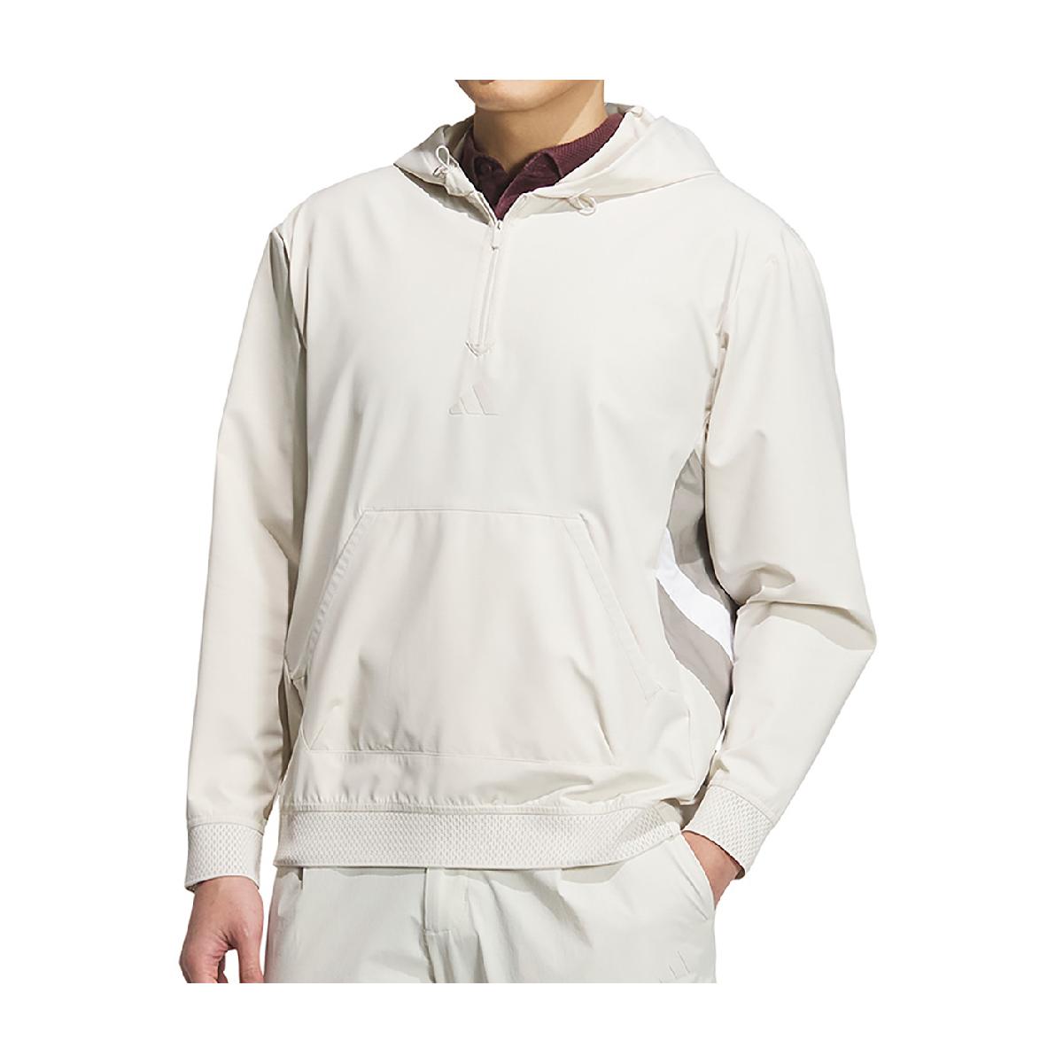 アディダス　Adidas　ビヨンド ザ コース ストレッチ リップストップ ハーフジップ 長袖フーディー