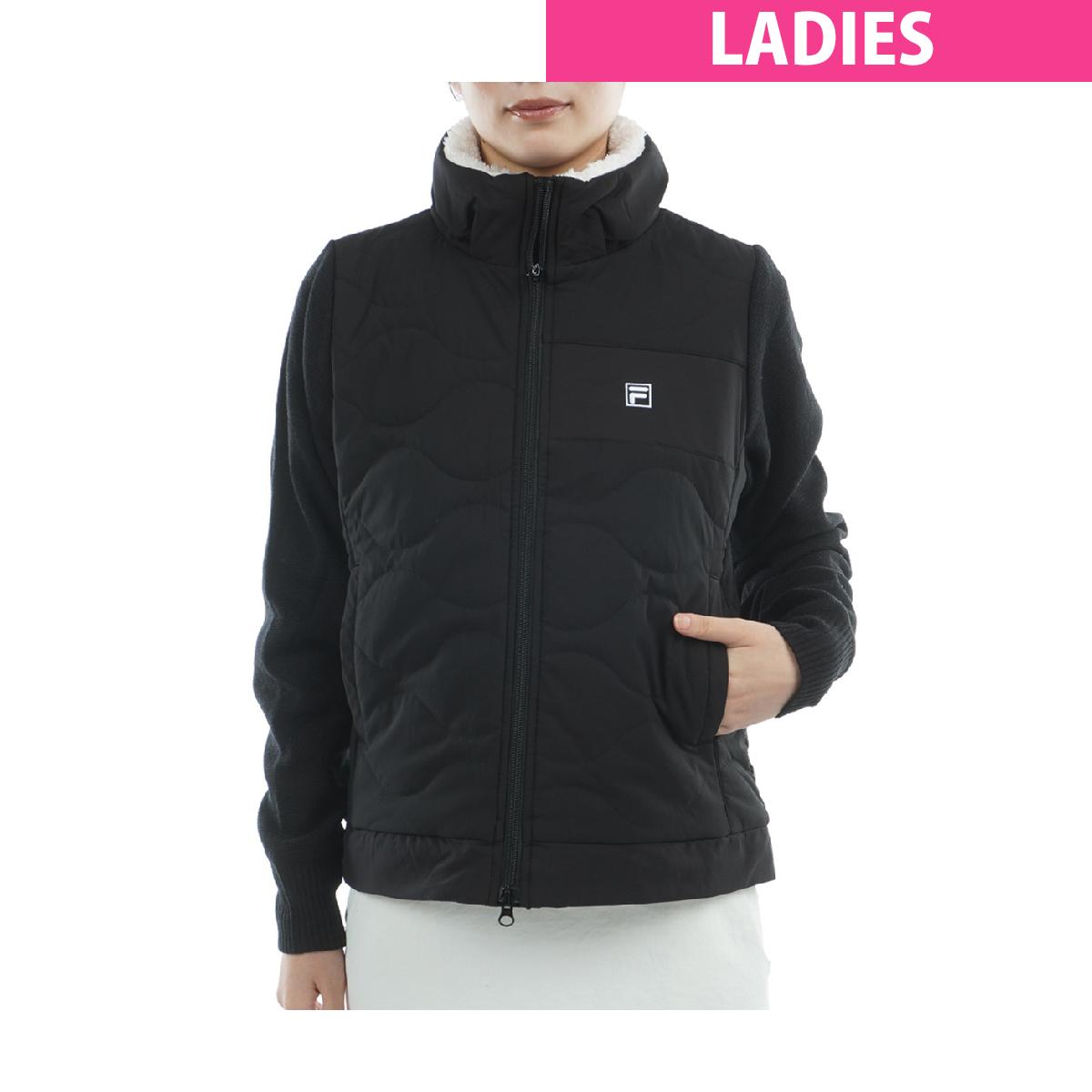 フィラ FILA ストレッチ 中綿×ニット ハイブリッドブルゾン レディス