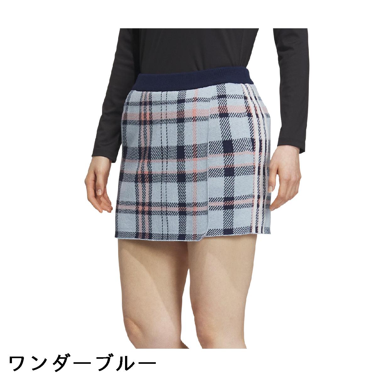アディダス　Adidas　タータンチェック ニットスカート　レディス