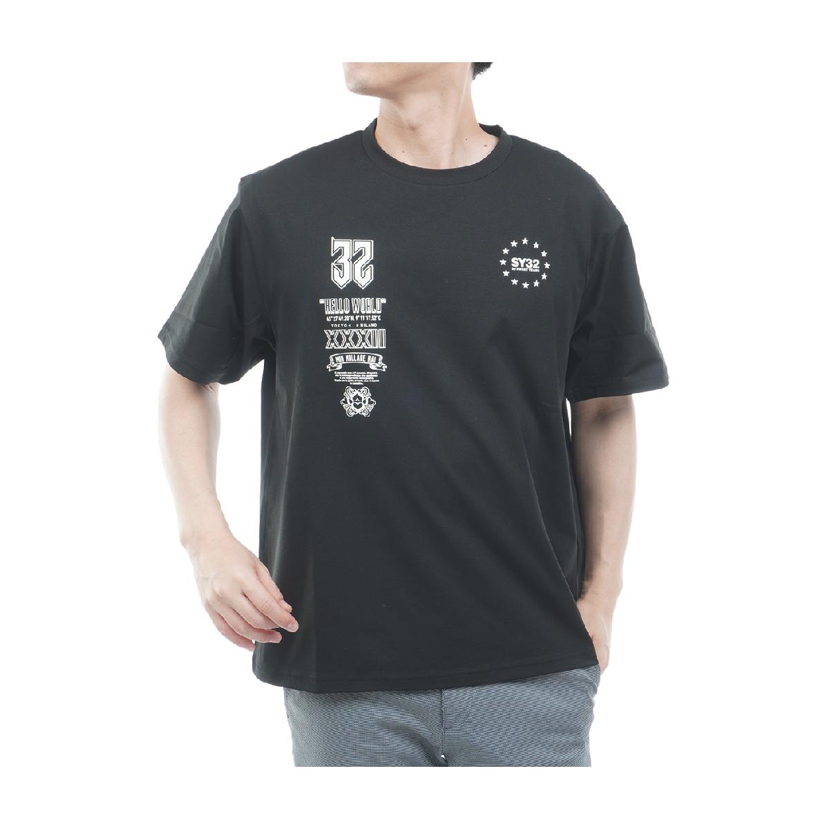 エスワイサーティトゥ バイ スウィートイヤーズ　SY32 by SWEET YEARS　マルチロゴ半袖Tシャツ