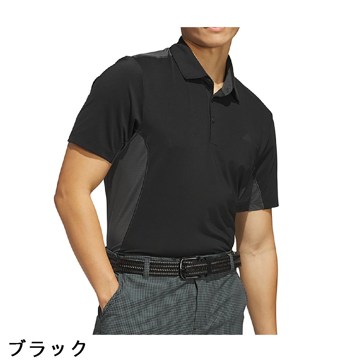 アディダス　Adidas　ストレッチ ファブリックミックス バックメッシュ 半袖ポロシ...