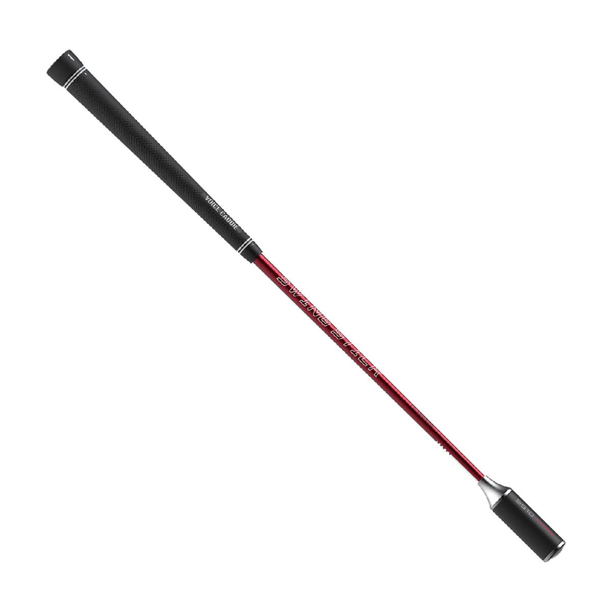 スイングスティック SS10ボイスキャディ / Voice Caddie商品の特徴感覚ではなく、データで飛距離を伸ばそう。SS10はスイングと同時に、リアルタイムデータを瞬時に表示。毎回のスイングを数値で確認しながら、効率的なトレーニングをサポートします。・リアルタイムデータ計測：スイングスピード、スイング回数、バック・ダウンスイングの時間を本体のディスプレイに即表示。・専用アプリ連携：専用の「VOICE CADDIE S」アプリにデータを自動送信し、日々のスイング変化や平均スピードの推移などを可視化できます。・自宅でできる効率的なトレーニング：ドライバーよりもやや重い約470g、長さ約70cmの設計。屋内でも安全に振り回せるため、スイングのリズムやテンポ、体幹の強化に最適です。・1・100・10の法則：「1日100回のスイングを継続することで、ドライバー飛距離を10ヤード伸ばす」というトレーニングコンセプトを掲げています。シーズン2026年モデル素材センサー部：ポリウレタン／グリップ部：ゴム／中間部：カーボン／先：鉄、ポリウレタン重さ470gサイズバリエーションスティック：70cm／センサー：33Φ×36mm対象ユニセックス付属品SS10本体(センサー・ヘッドカバー一体型)、クイックスタートガイド製造国韓国