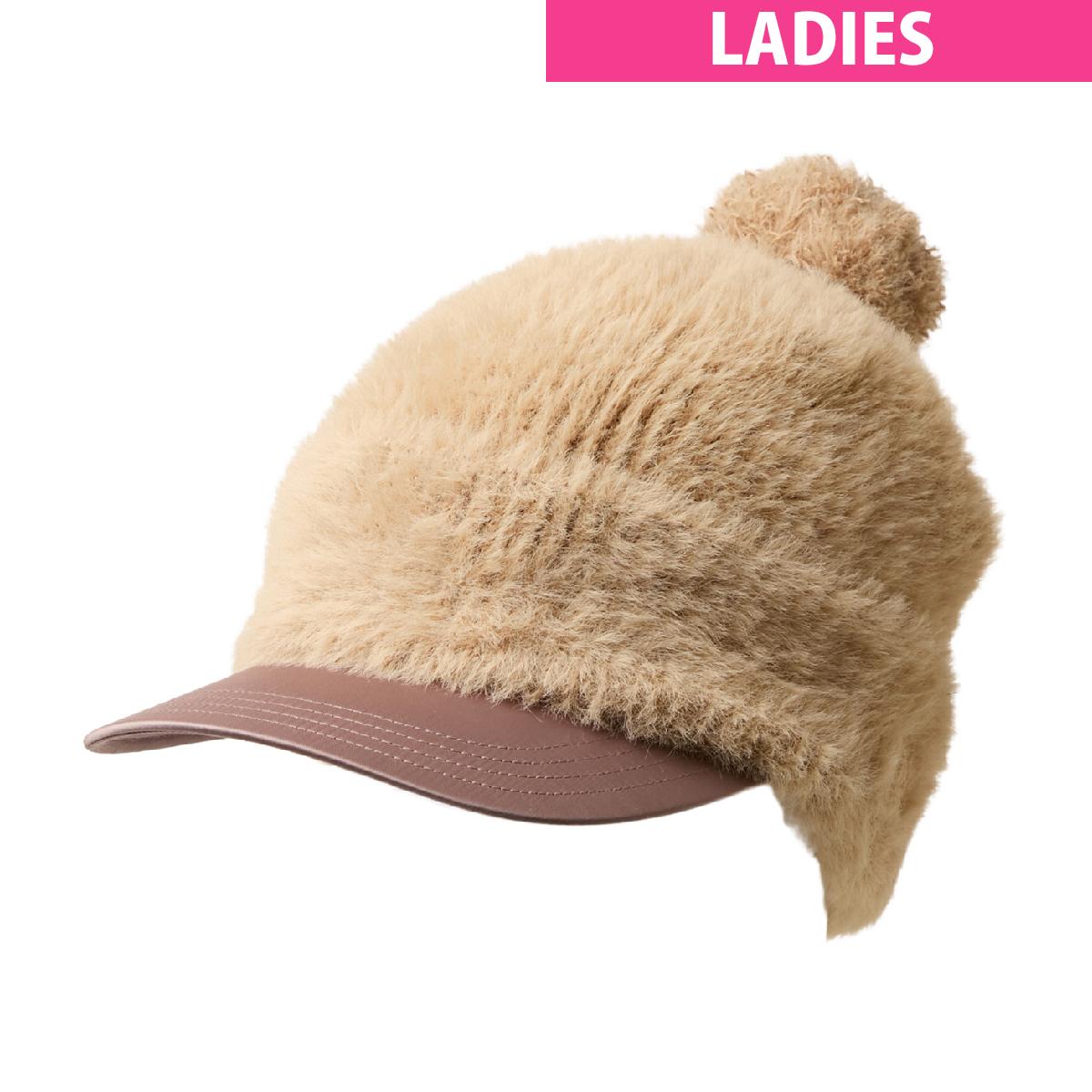 ニューエラ　NEW ERA GOLF　GFW POM PON SHAGGY バイザーニットキャップ　レディス