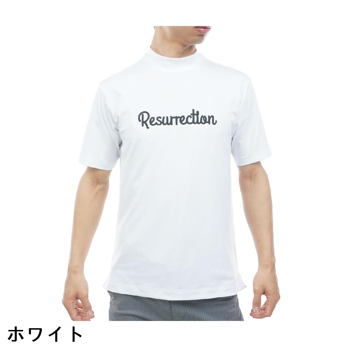 レザレクション　Resurrection　シリコンロゴ モックネック半袖シャツ