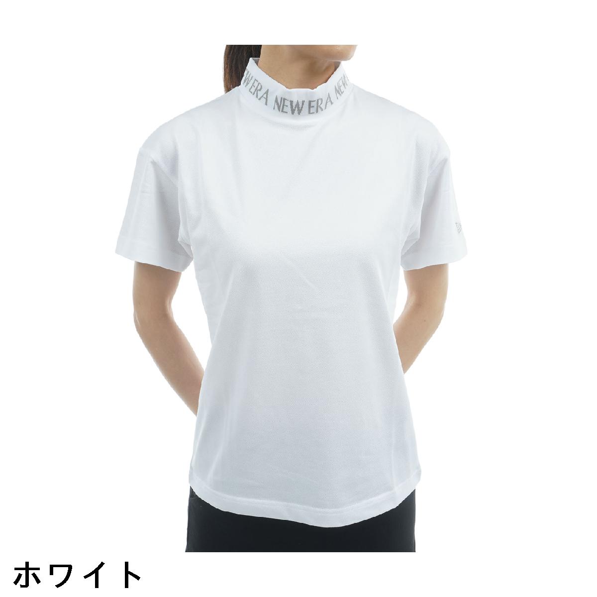 ニューエラ　NEW ERA GOLF　ストレッチ GFW ジャカード ロゴ 261 ミッドネック 半袖Tシャツ　レディス