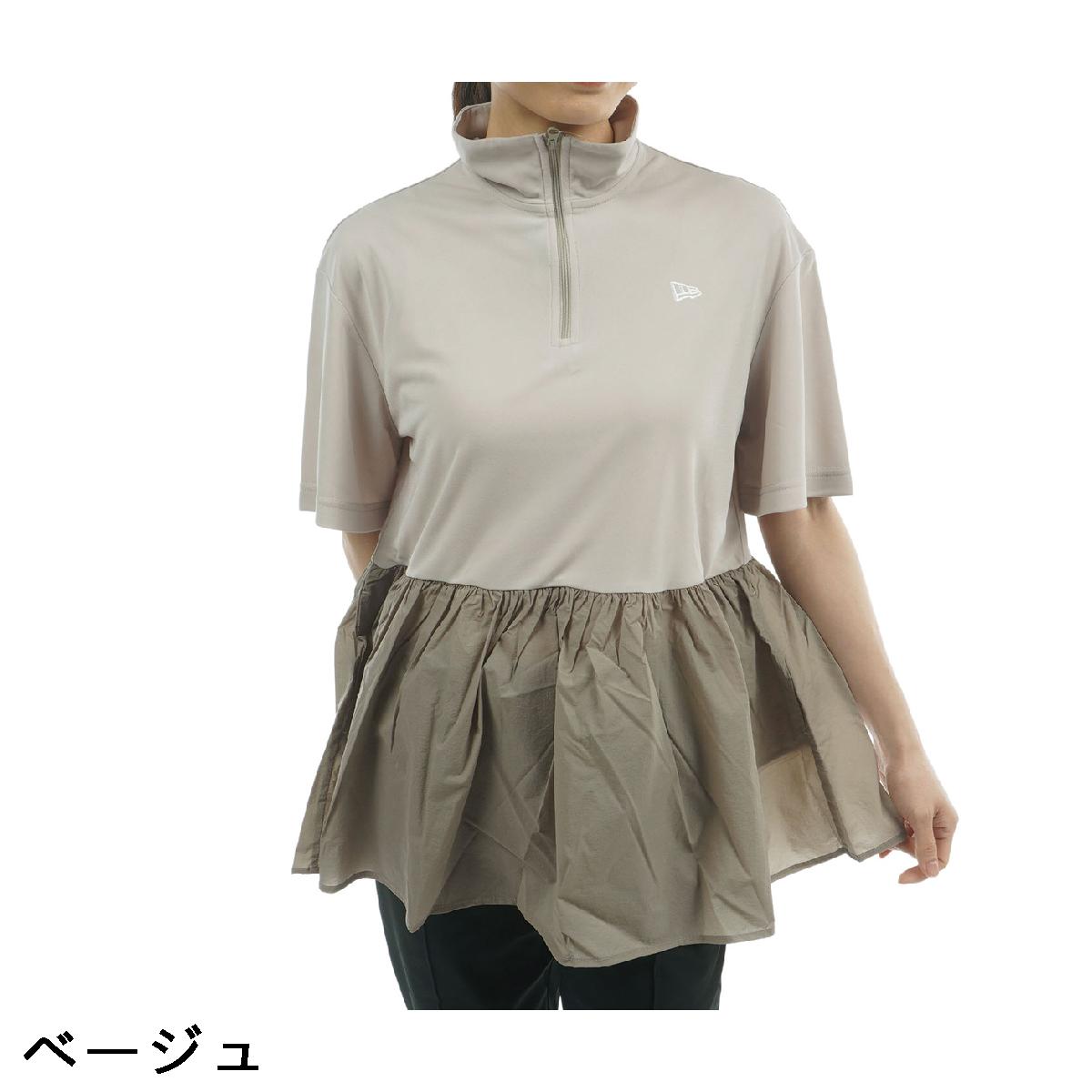 ニューエラ　NEW ERA GOLF　GFW ハーフジップ 半袖チュニック　レディス