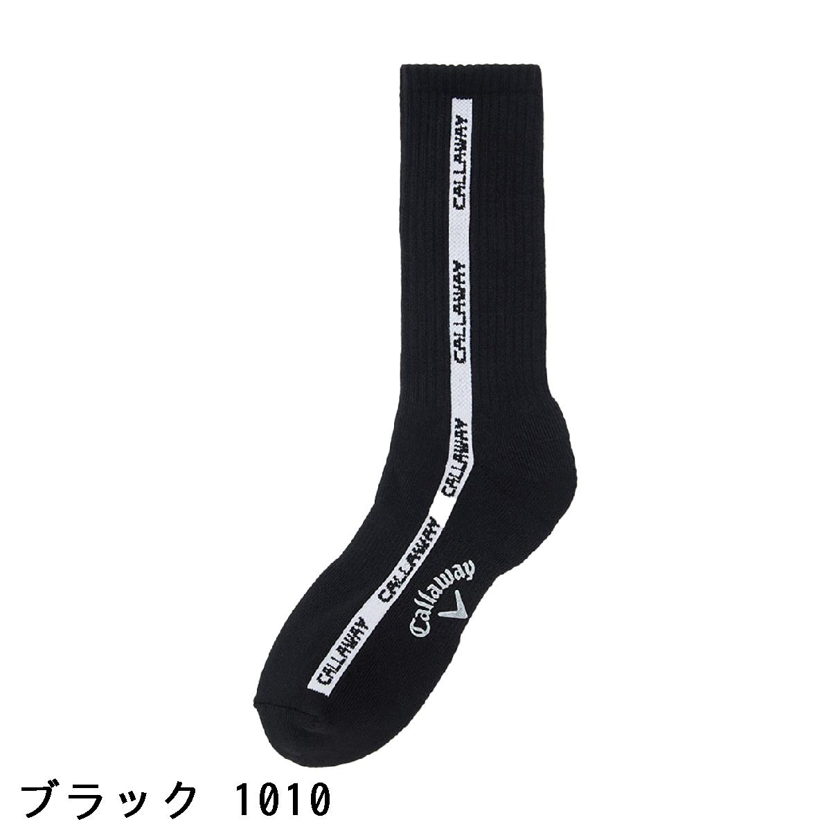 キャロウェイゴルフ　Callaway Golf　縦ライン クルーソックス