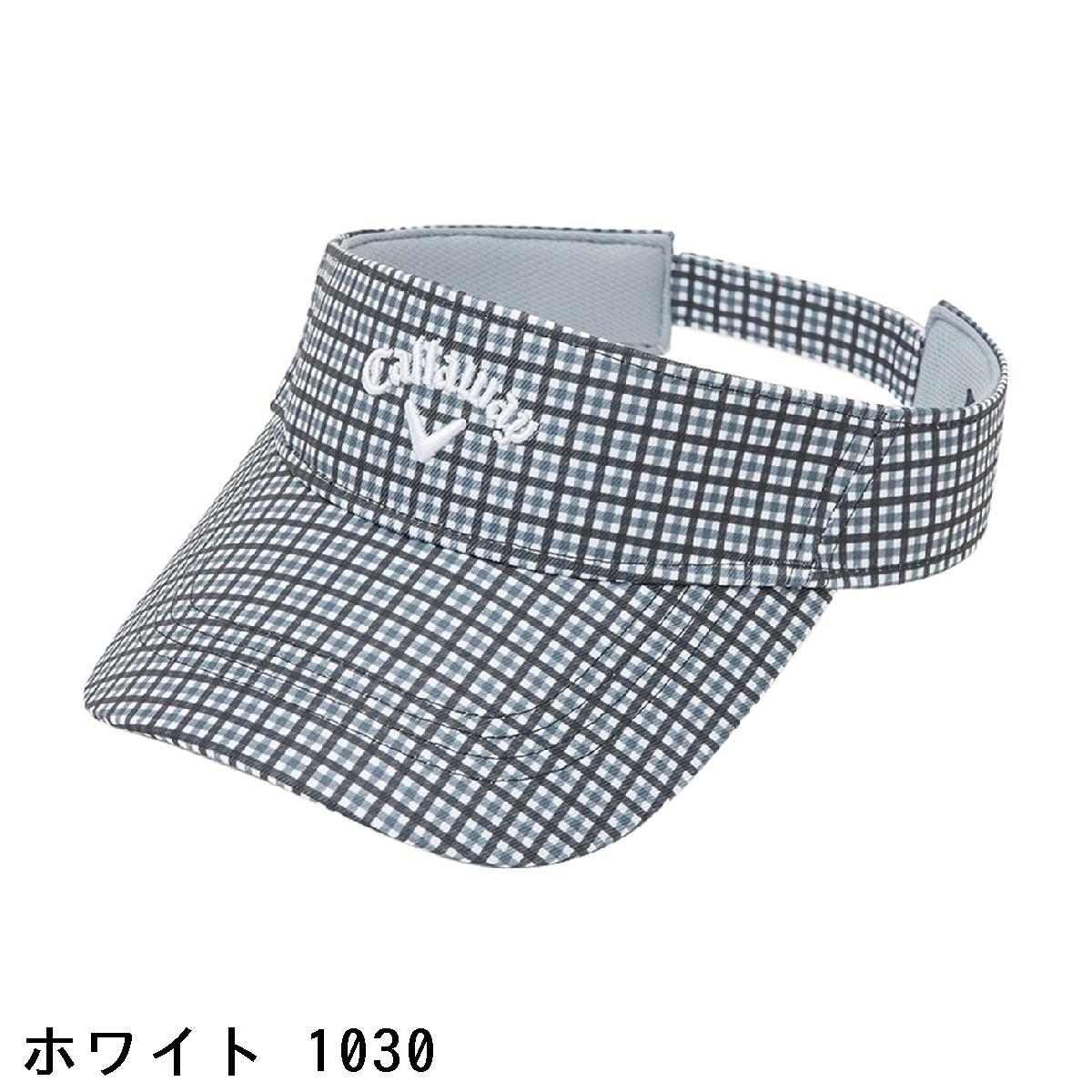 キャロウェイゴルフ　Callaway Golf　アパレル連動チェック柄サンバイザー　レディス