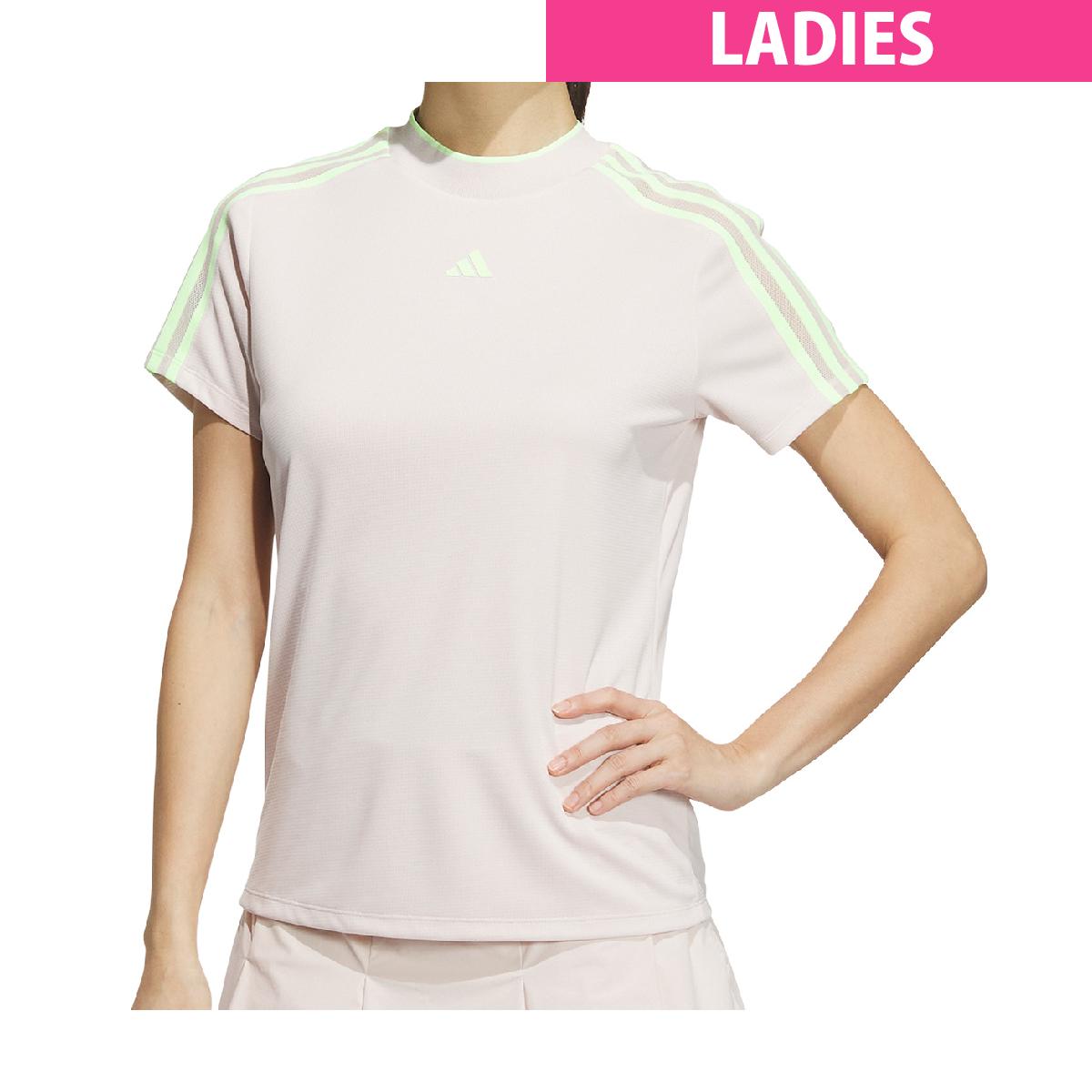 ADIDAS - アディダス　Adidas　3ストライプス メッシュベントモック半袖シャツ　レディス
