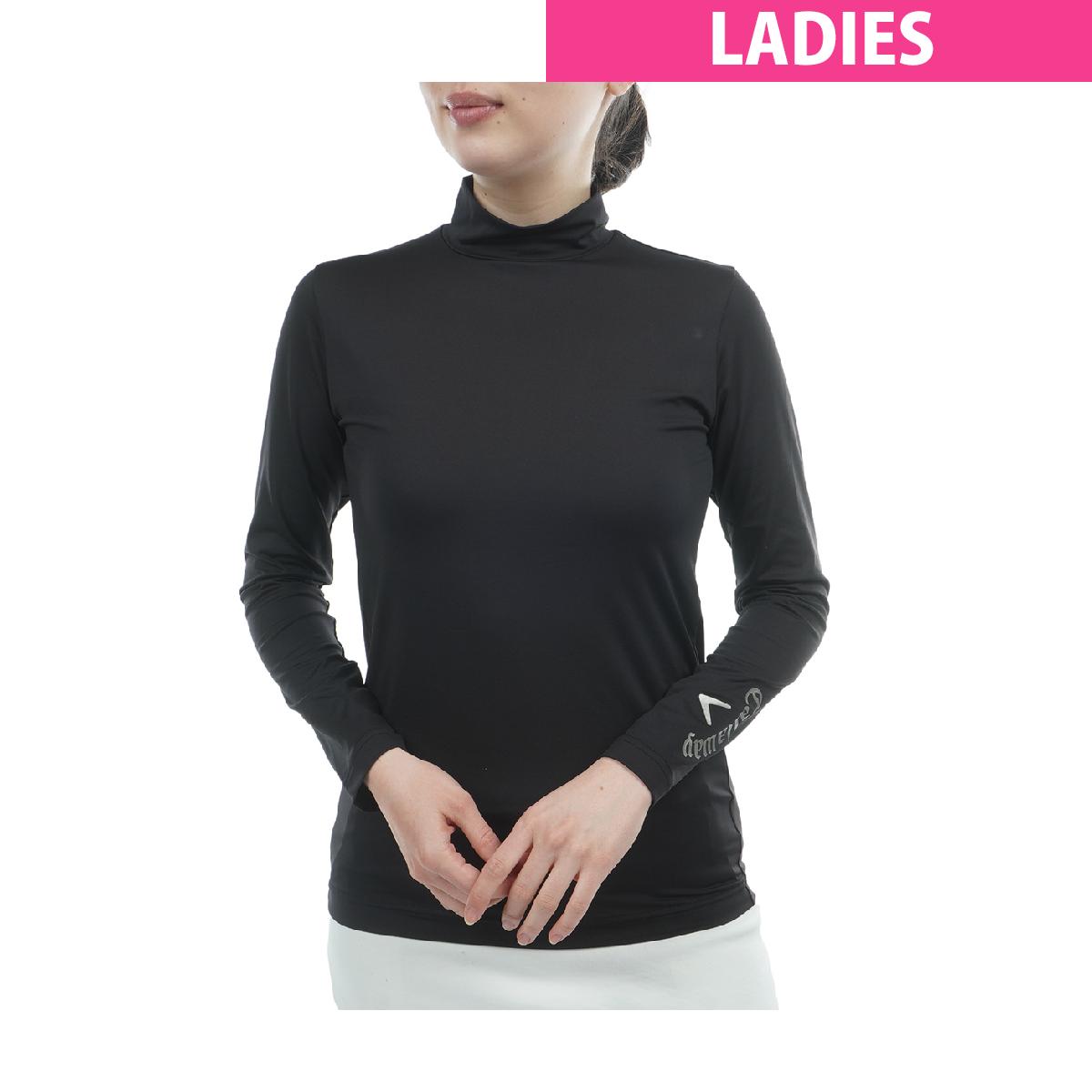 クールコア天竺ハイネック長袖インナーシャツキャロウェイゴルフ / Callaway Golf商品の特徴3シーズン、レイヤードで活躍するソフトコンプレッションインナーです。クールコア素材を使用しているので、吸汗速乾により恒久的にクーリング効果を得られます。UPF50を要しているので、強い日差しの中でも安心して着用することができます。素材ポリエステル87％、ポリウレタン13％洗濯仕様非常に弱い家庭用洗濯可(30℃限度)、漂白剤不可、タンブル乾燥不可、日陰吊り干し、アイロン可(低温)、ドライクリーニング不可、弱い操作によるウエットクリーニング可サイズバリエーションS、M、L、LL対象レディス製造国ベトナムシーズン2026年春夏モデル【メーカー公表推奨サイズ】(cm)S：身長154-162、バスト78-82M：身長157-165、バスト80-84L：身長160-168、バスト82-86LL：身長163-171、バスト84-88【メーカー公表実寸サイズ】(cm)S：着丈58、身幅40、肩幅34、袖丈55.5M：着丈60、身幅42、肩幅35、袖丈56.5L：着丈62、身幅44、肩幅36、袖丈57LL：着丈64、身幅46、肩幅37、袖丈57.5ssnew