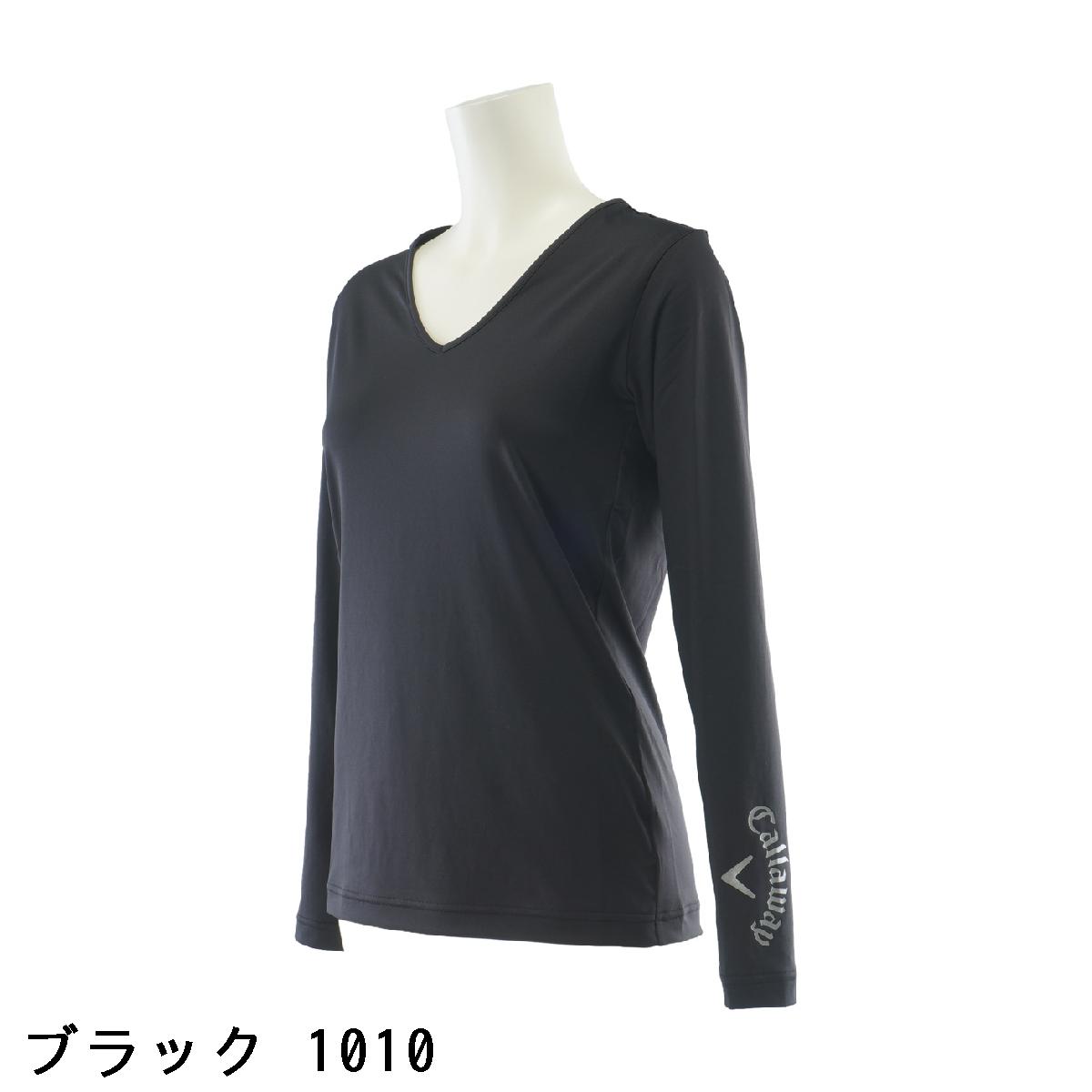 キャロウェイゴルフ　Callaway Golf　クールコア天竺Uネック長袖インナーシャツ　レディス