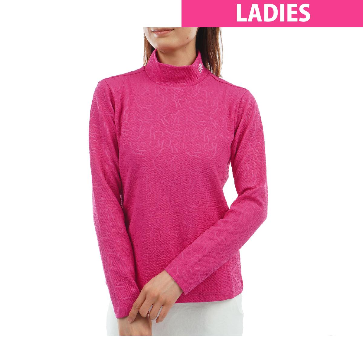 【マリクレール】長袖カットソー　LLサイズ　赤x白　総柄　裏起毛　秋冬 マリクレール】長袖カットソー LLサイズ 赤x白 総柄 裏起毛 秋冬