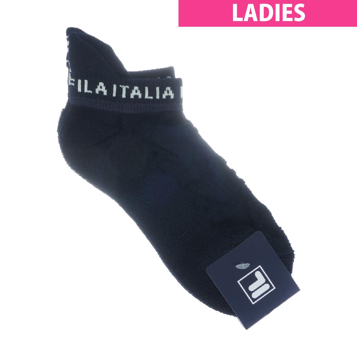 フィラ　FILA　タイポ柄 アンクルソックス　レディス