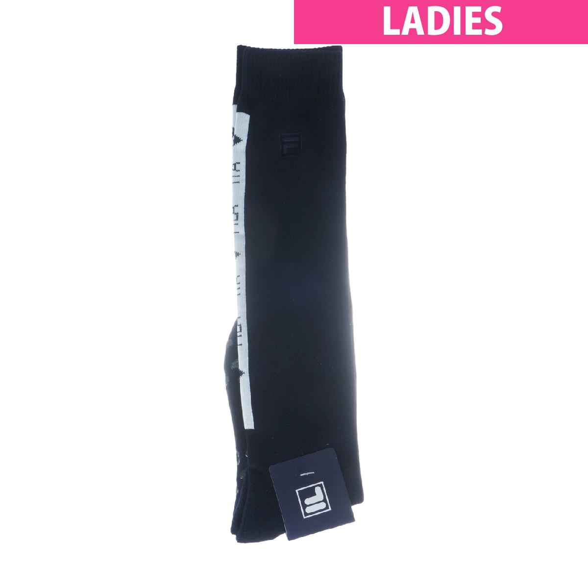 フィラ　FILA　ロゴライン ハイソックス　レディス