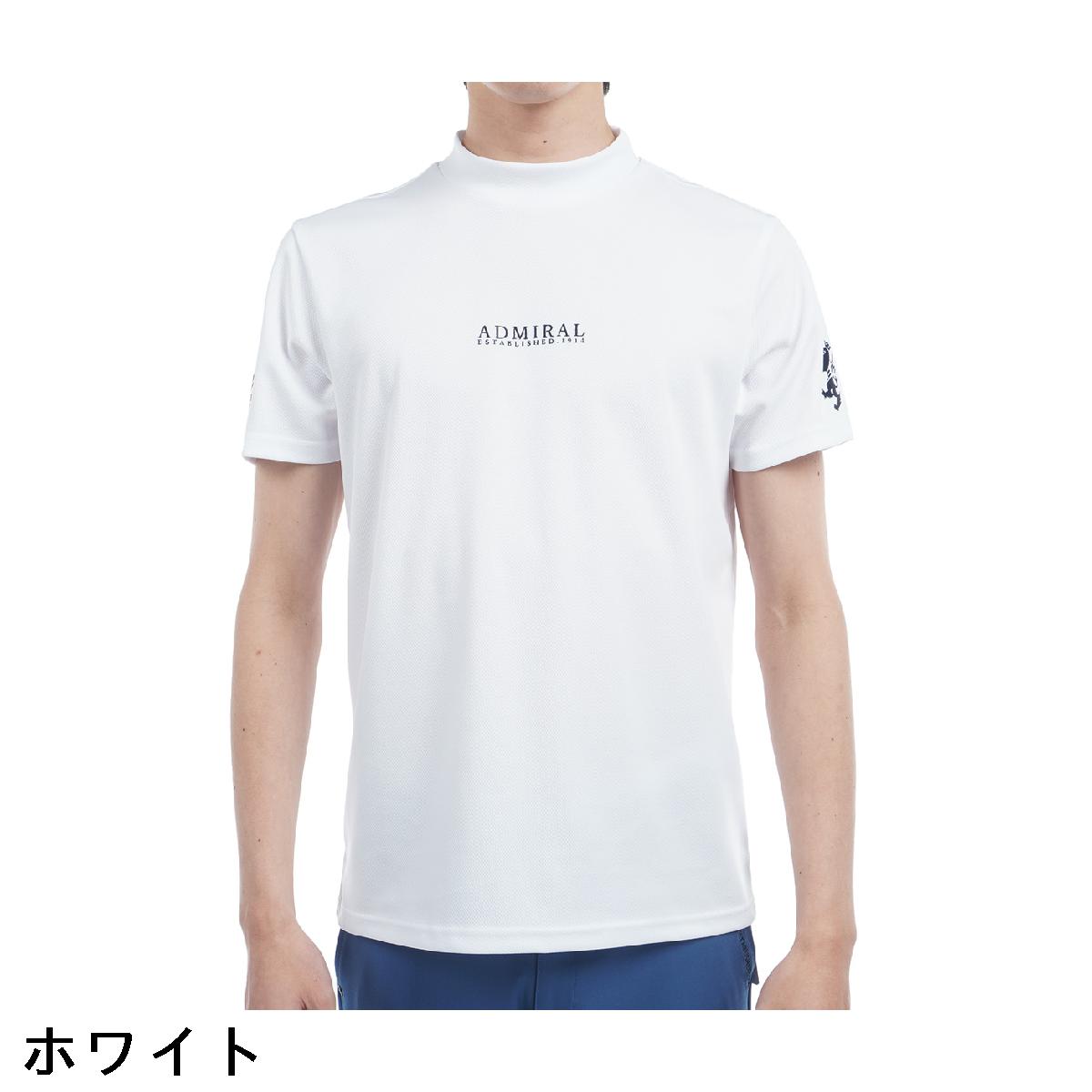 アドミラル　Admiral　ストレッチ フラッグ モックネック半袖シャツ