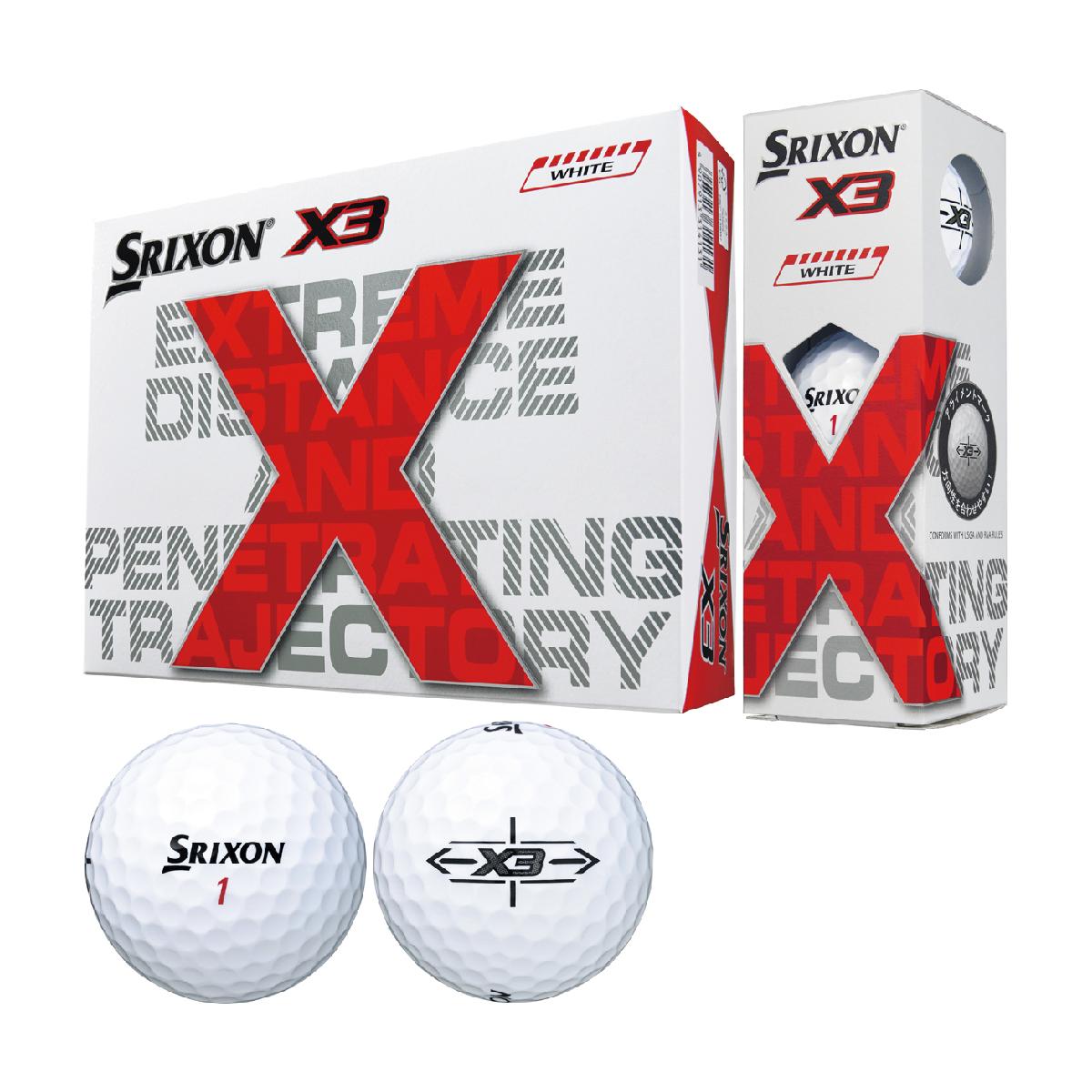 ダンロップ　SRIXON　X3 ゴルフボール 1ダース