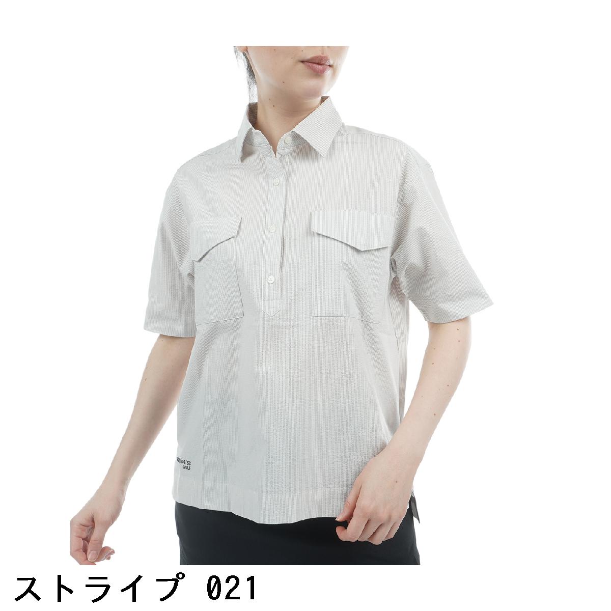 ビーツ・パー・ミニット　NANO universe GOLF　サッカーストライプ 半袖ポロシャツ　レディス