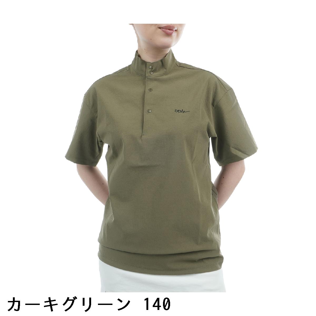 ビーツ・パー・ミニット　NANO universe GOLF　bpmスナップ 釦スタンド襟半袖シャツ　レディス
