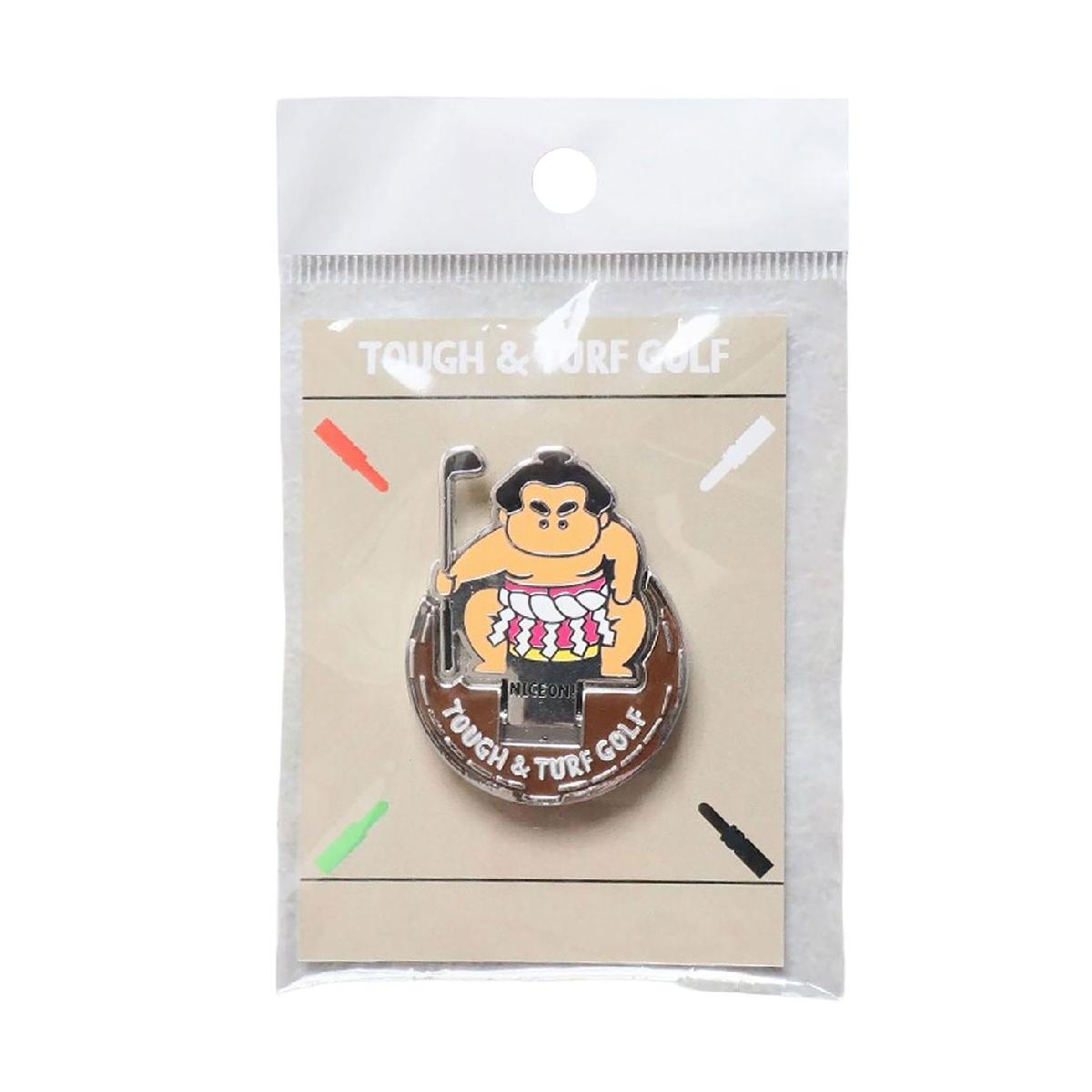 TOUGH ＆ TURF どすこいくん ゴルフマーカーその他メーカー / その他商品の特徴可愛いらしい「どすこいくん」のゴルフ用マーカー。「どすこいくん」が立ち上がり、グリーン上での視認性アップ。使う時も思わずニッコリ気持ちも上がります。素材亜鉛合金製造国中国サイズバリエーション11×7×0.6cmシーズン2025年モデル25fwacc