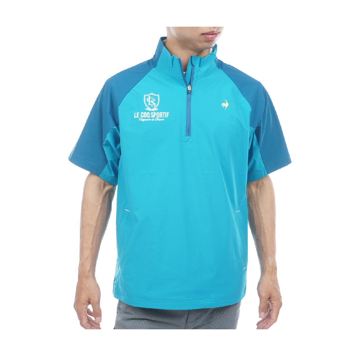 ルコックスポルティフ ゴルフ　Le coq sportif GOLF　ストレッチ 小雨対策半袖ブルゾン