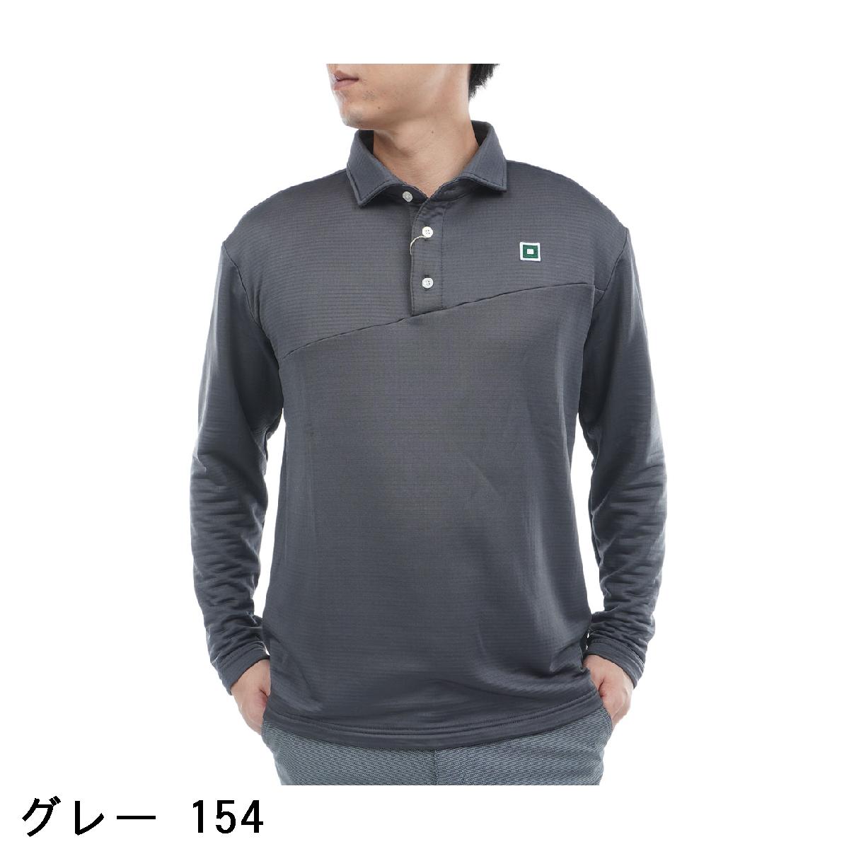 オノフ　ONOFF　ストレッチ 裏起毛 長袖ポロシャツ