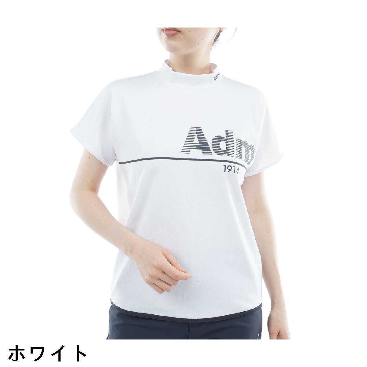 アドミラル　Admiral　ストレッチ ドライ鹿の子 モックネック半袖シャツ　レディス