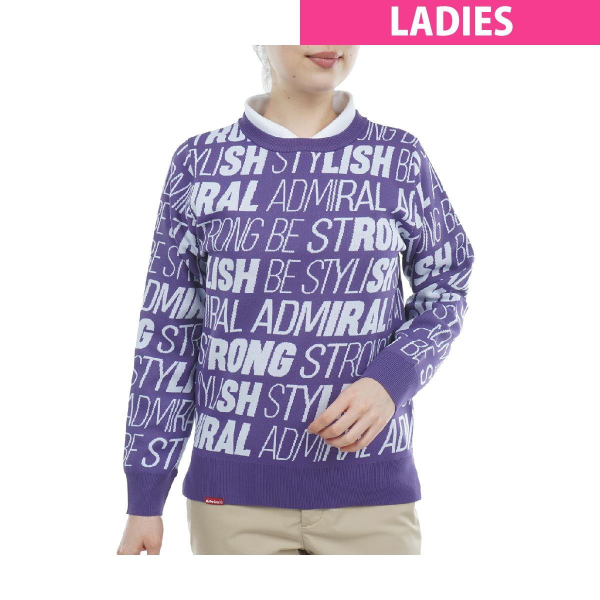 新品未使用 レクサス ゴルフ レディース 紫 M ニット トレーナー