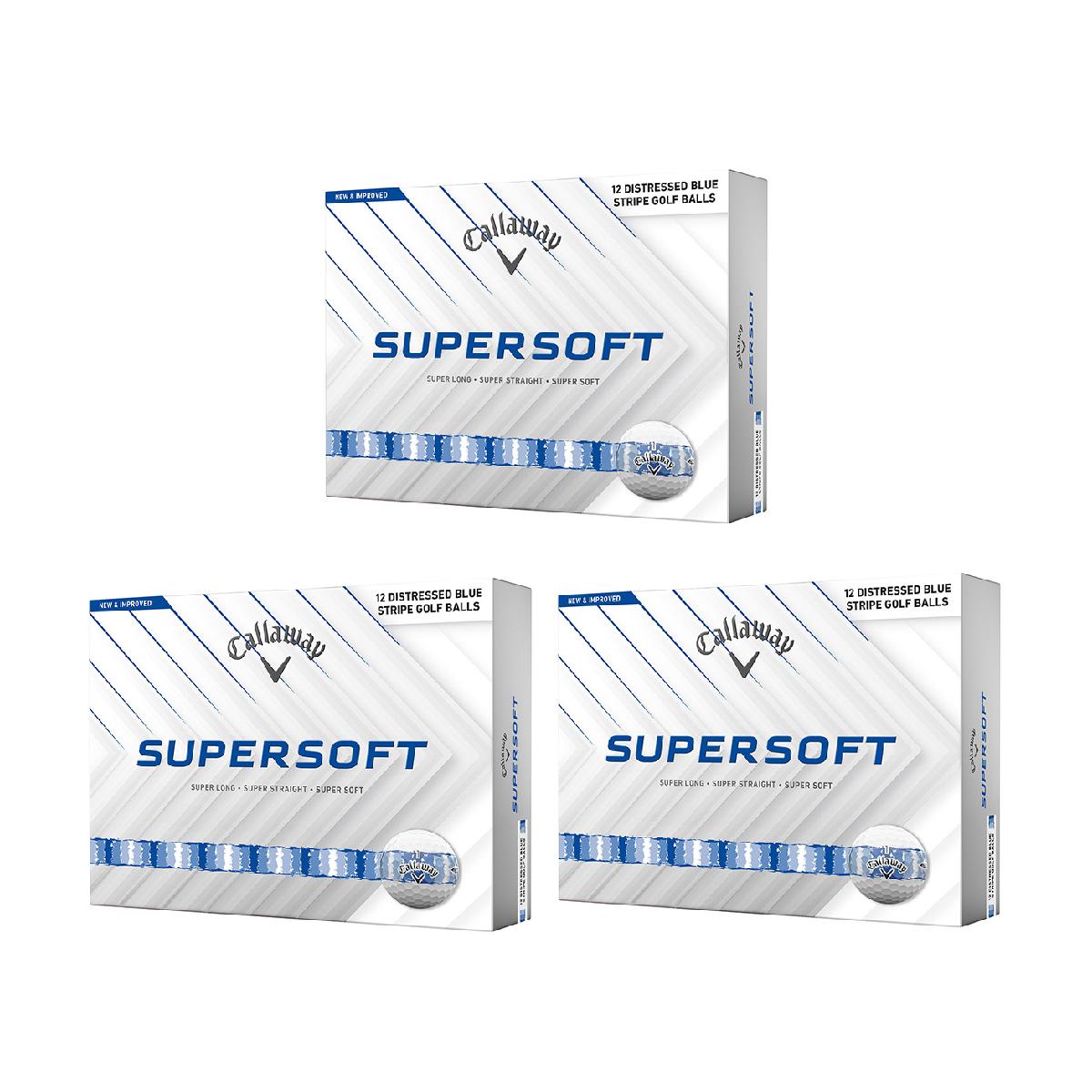 キャロウェイゴルフ　SUPERSOFT　スーパーソフト DESTRESSED STRIPE 3ダースセット