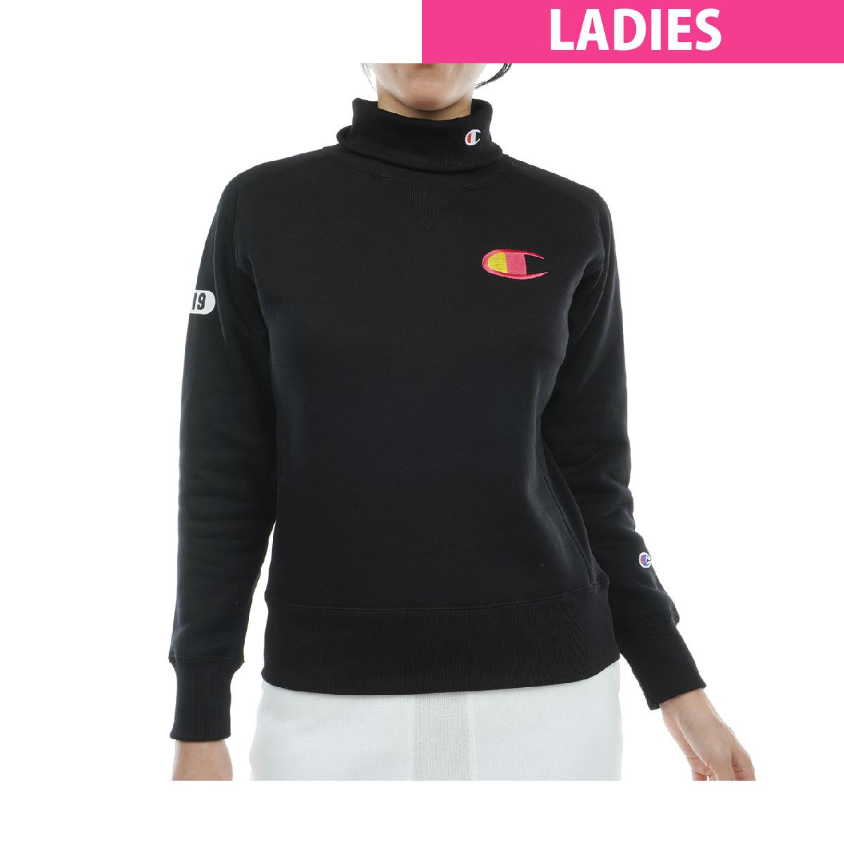 チャンピオンゴルフ　Champion GOLF　ストレッチ TECH WEAVE TERRY 裏起毛 タートルネック スウェット　レディス