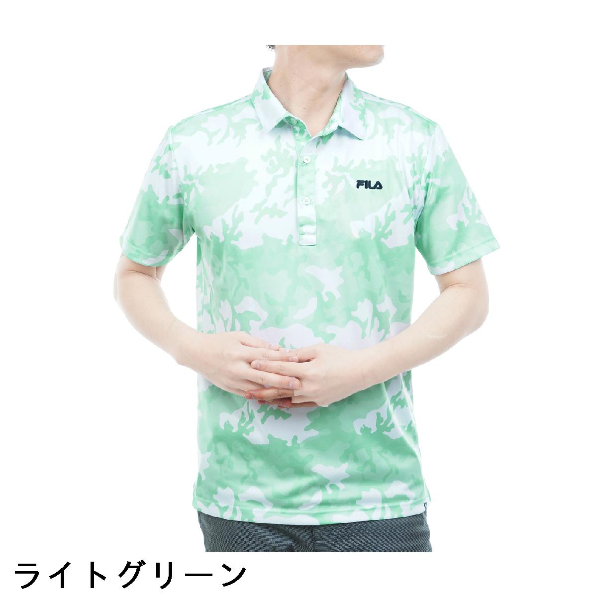 フィラ　FILA GOLF　カモ柄プリント 半袖ポロシャツ