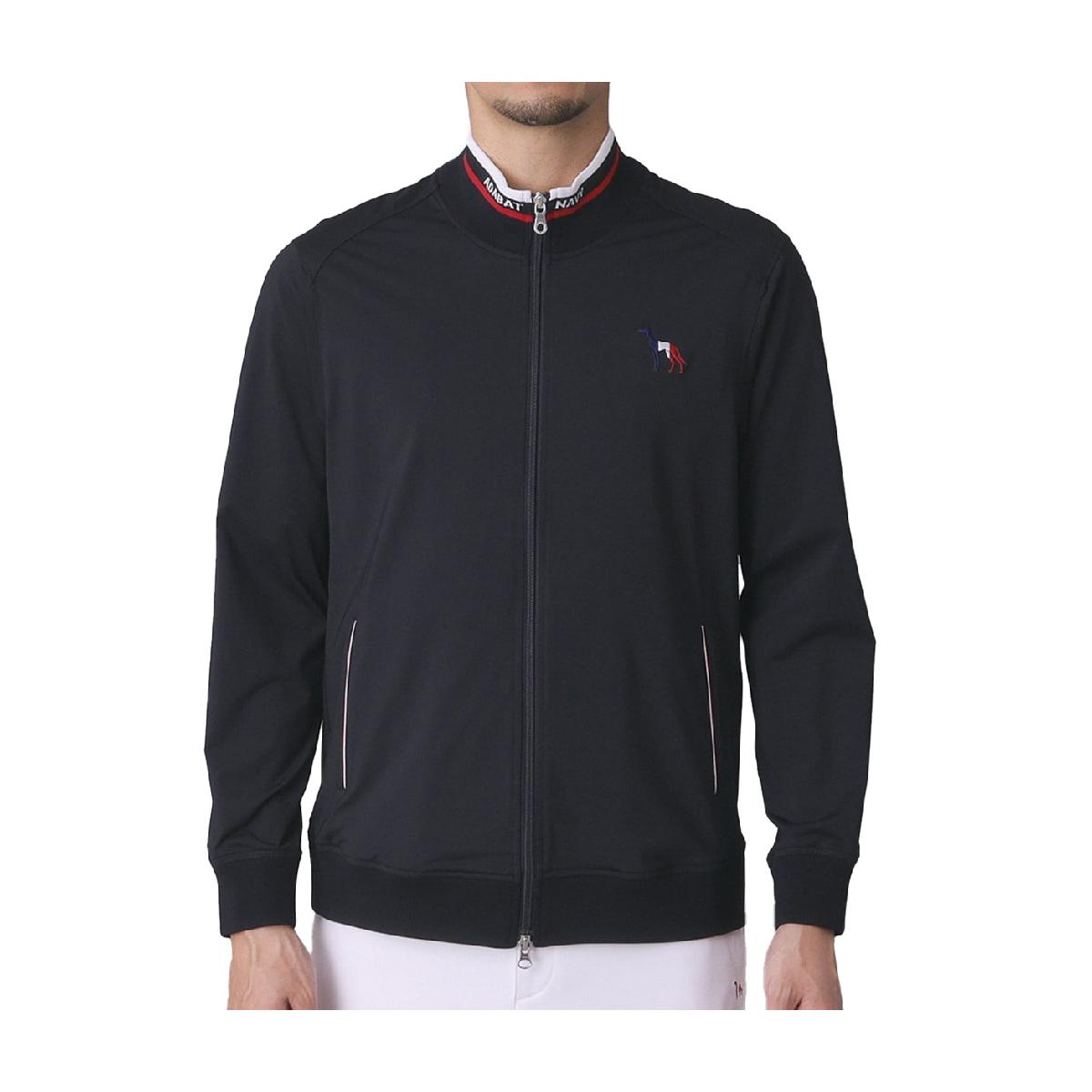 アダバットネイビー　ADABAT NAVY　ストレッチ トリコットジップブルゾン
