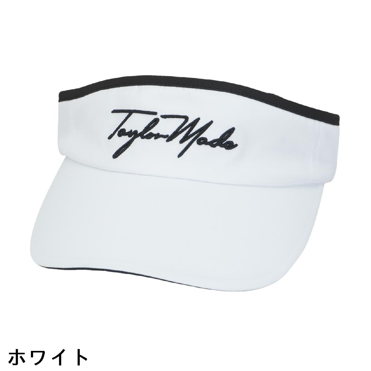 テーラーメイド　Taylor Made　ワイドブリム スクリプトロゴサンバイザー　レディス