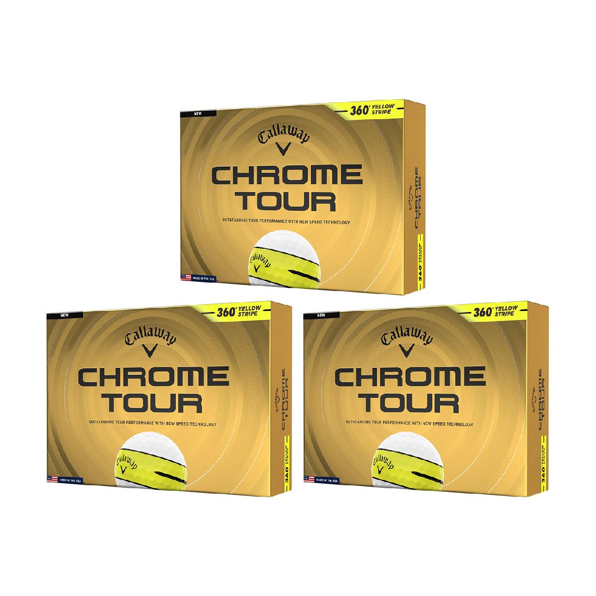 Other - キャロウェイゴルフ　CHROME TOUR　CHROME TOUR 360 イエローストライプ ボール 3ダースセット
