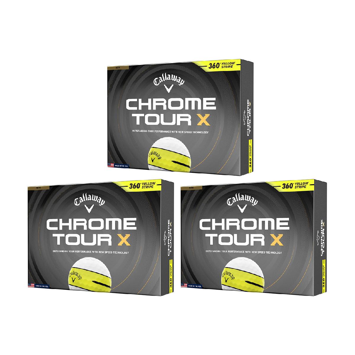 Other - キャロウェイゴルフ　CHROME TOUR　CHROME TOUR X 360 イエローストライプ ボール 3ダースセット