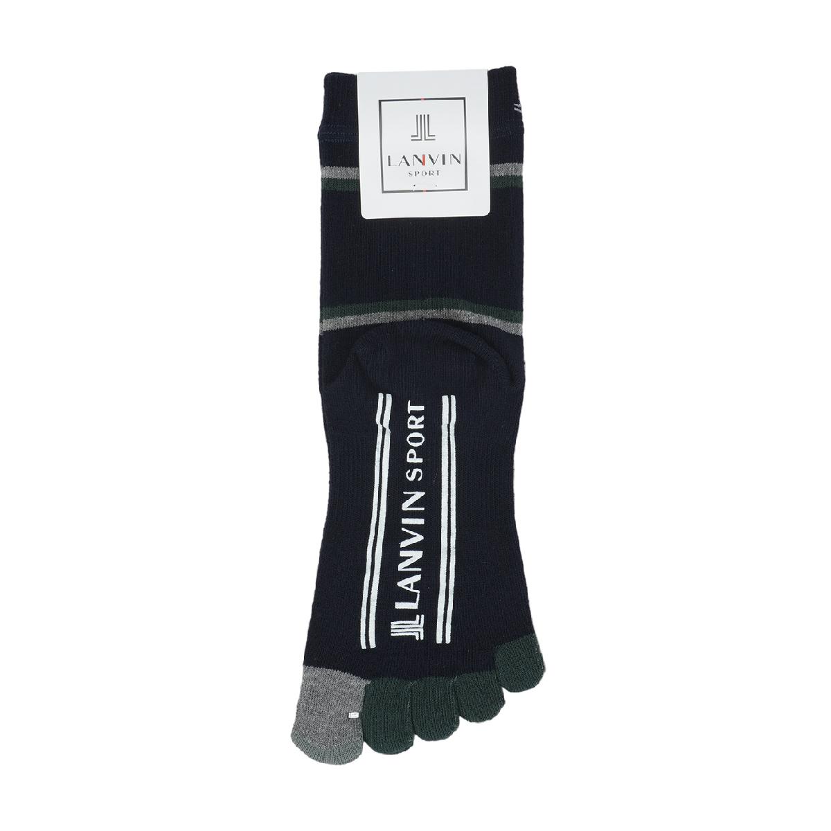 ランバン スポール　LANVIN SPORT　足底パイル 滑り止め 5本指レギュラーソックス