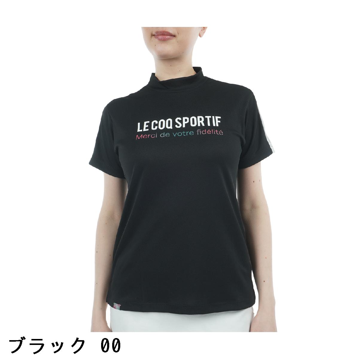 ルコックスポルティフ ゴルフ　Le coq sportif GOLF　30th ストレッチ モックネック半袖シャツ　レディス