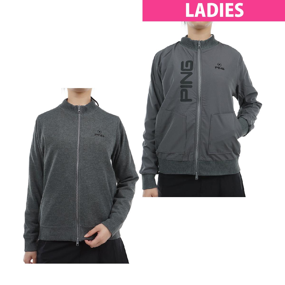 ピン　PING　リバーシブル フルジップニットブルゾン　レディス