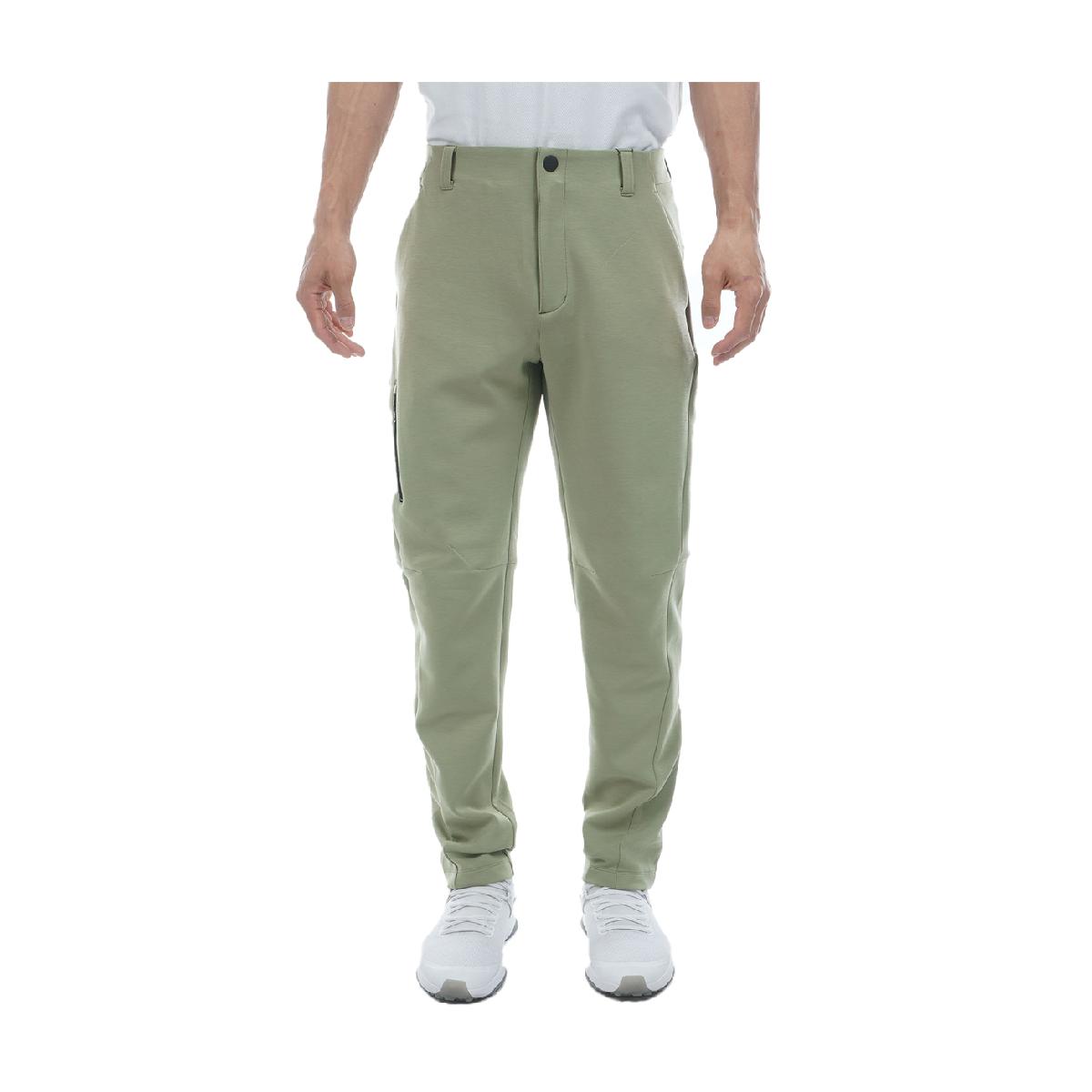 RIJOUME ストレッチ ダンボールニットパンツルコックスポルティフ ゴルフ / Le coq sportif GOLF商品の特徴裾のファスナーを開くとテーパードシルエットからストレートシルエットに変化し、2通りのシルエットが楽しめるロングパンツ。更に、ゴルファーの快適性を考慮し、ストレッチ性に優れ、なめらかな肌触りのダンボール素材採用。膝のあたりが出ないように立体パターンを搭載。後ウエスト裏側に滑り止めテープを搭載(フィット感UP)。前後ポケットに加え、サイドのポケット搭載と、拘りの詰まったアイテムになっています。【洗濯仕様】・液温は40 ℃を限度とし、洗濯機で弱い洗濯ができる・塩素系および酸素系漂白剤の使用禁止・日陰の平干しがよい・アイロン仕上げ禁止石油系溶剤によるドライクリーニングができる素材ポリエステル88％、再生繊維(セルロース)6％、ポリウレタン6％洗濯仕様商品の特徴参照機能吸汗、2WAYストレッチ、UVカット(UPF50+)サイズバリエーションM、L、LL、3L対象メンズ製造国ミャンマーシーズン2025年春夏モデル【メーカー公表推奨サイズ】(cm)M:ウエスト76-84L:ウエスト84-94LL:ウエスト94-1043L:ウエスト104-112【GDO計測実寸値】(cm)M:ウエスト(A)75.6、ウエスト(B)92、ヒップ98、股上25.5、股下77、わたり幅33.5L:ウエスト(A)83.4、ウエスト(B)101、ヒップ106、股上28、股下77、わたり幅35LL:ウエスト(A)93、ウエスト(B)111、ヒップ116、股上28、股下80、わたり幅37.53L:ウエスト(A)104、ウエスト(B)120、ヒップ124、股上30、股下82、わたり幅40.5※伸縮素材やデザインによってメーカー公表推奨サイズより実寸値が小さい場合がございます。※実際に採寸した数値を掲載しております。商品タグにはメーカー推奨サイズ（想定しているボディサイズ）が記載されており、実寸とは異なりますのでご注意ください。【実寸計測箇所】着丈 ：後ろ襟ぐり（襟の付け根）中央から後身頃裾口までの長さゆき丈：後ろ襟ぐり（襟の付け根）中央から肩先を通り袖口までの長さ身幅 ：脇部袖の付け根左右両端の長さウエスト(A)：履き口左右両端の長さを2倍ウエスト(B)：内股合わせ（※）から股上前面へ20cmの地点の左右両端の長さを2倍ヒップ ：内股合わせ（※）から股上前面へ15cmの地点の左右両端の長さを2倍股上 ：内股合わせ（※）から履き口上端までの長さ股下 ：内股合わせ（※）から内股の縫い目に沿った裾口までの長さわたり幅 ：内股合わせ（※）から水平方向に外側へ端まで結んだ長さ(※)パンツの股部分の左右の分かれ目の起点※GDO独自の採寸方法により計測を行っておりますため、多少の誤差が生じる場合がございます。アウトレット sskanendo lecoqsp bigsizewear gwbargain gwbargainmall flatpricei