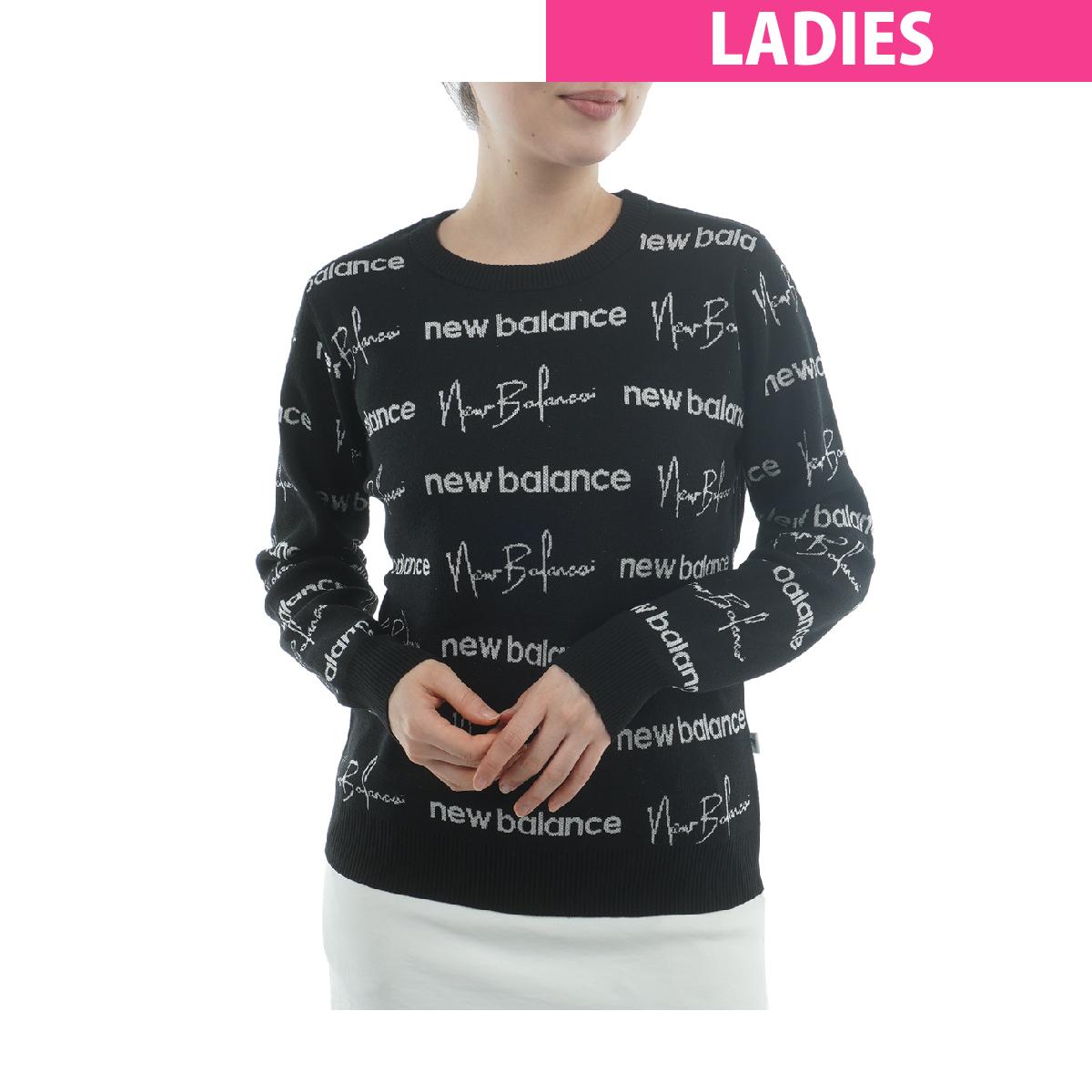 ニューバランス　New Balance　ロゴダブルジャカード クルーネック プルオーバーセーター　レディス