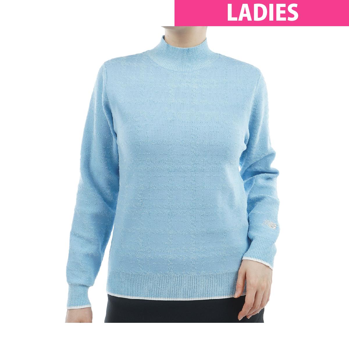 ニューバランス　New Balance　グレンチェックダブルジャカード ストレッチ ハイネック プルオーバーセ..