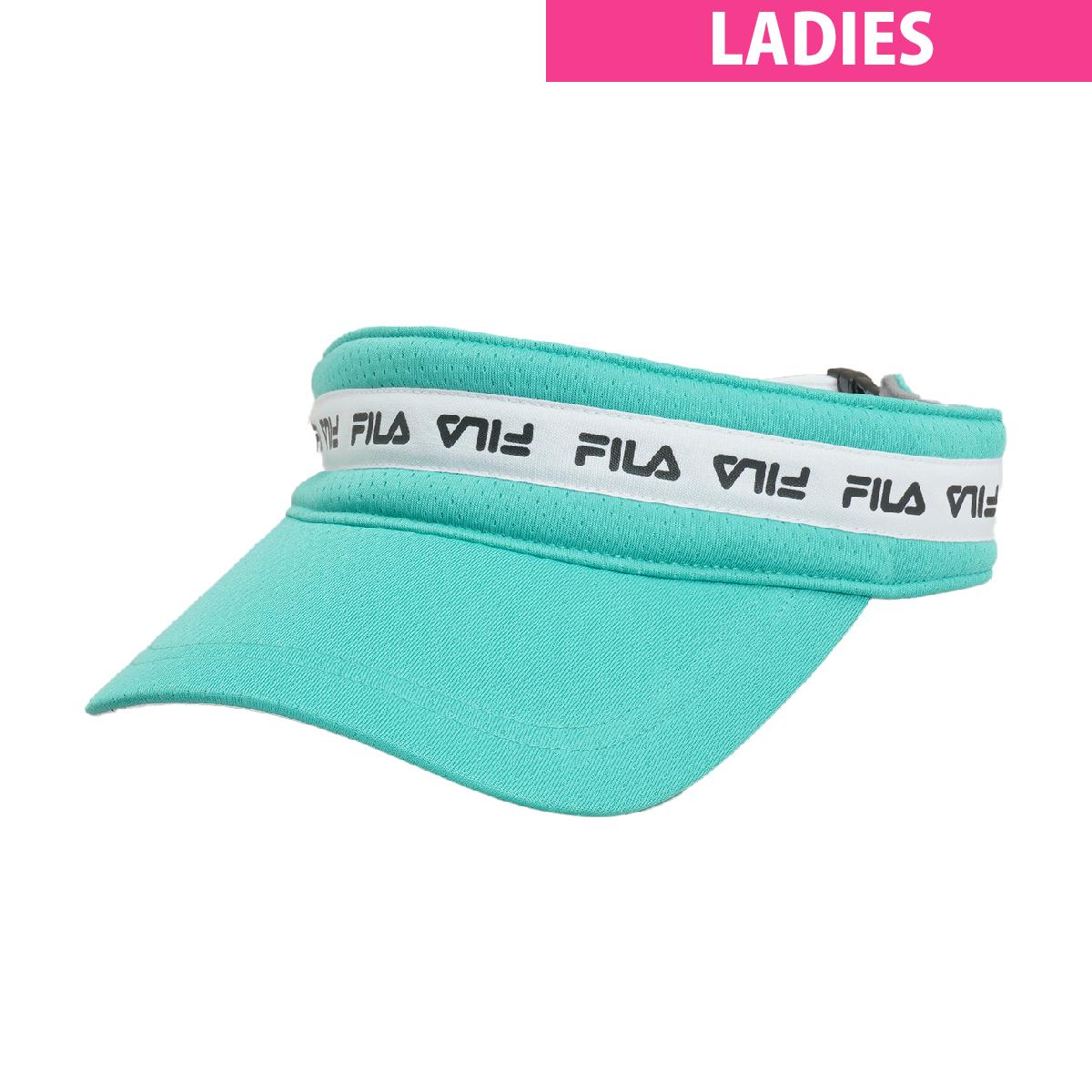 フィラ　FILA　ロゴテープ サンバイザー　レディス