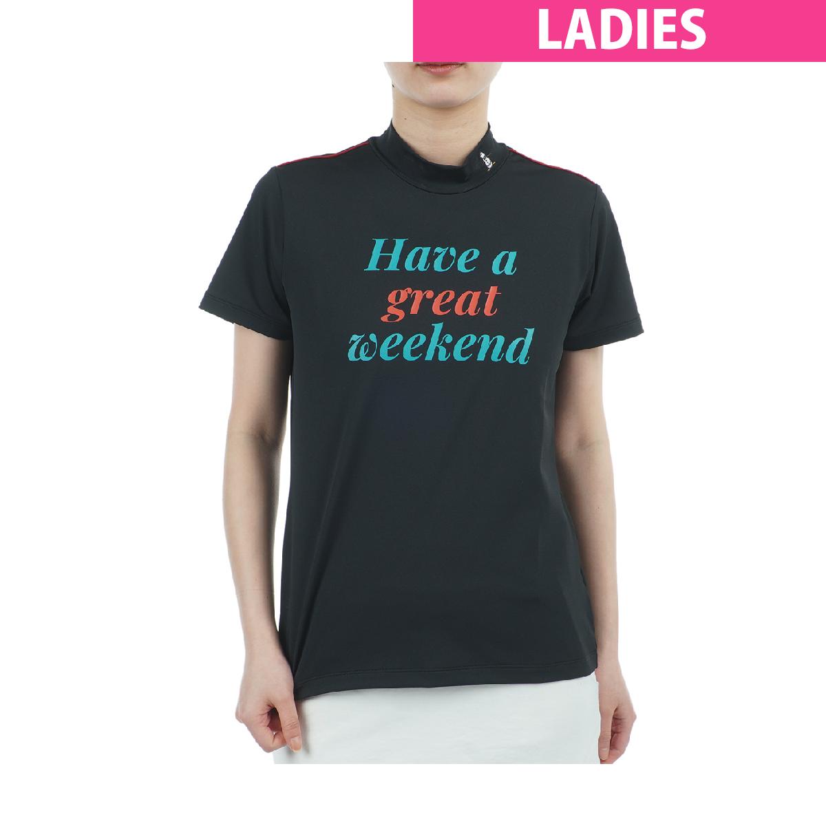 マンシングウェア Munsingwear SEASON COLLECTION SUNSCREEN ストレッチ ベア天竺モックネック半袖シャツ レディス