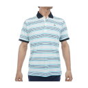 マンシングウェア Munsingwear SEASON ストレッチ マルチカラーボーダー鹿の子 半袖ポロシャツ