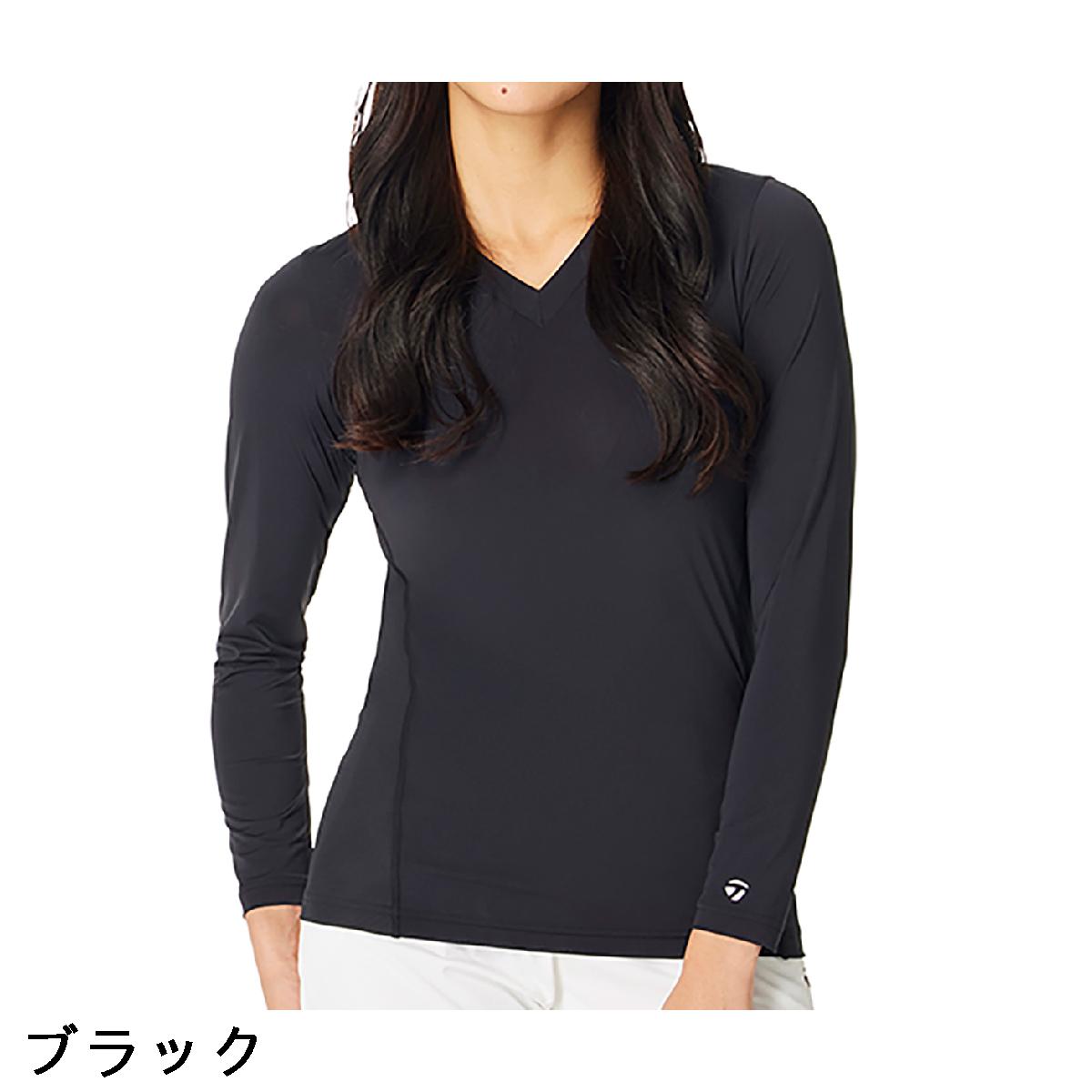 テーラーメイド　Taylor Made　ストレッチ Vネックベースレイヤー長袖シャツ　レディス