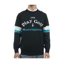 マンシングウェア Munsingwear SEASON ロゴ柄インターシャ クルーネックセーター