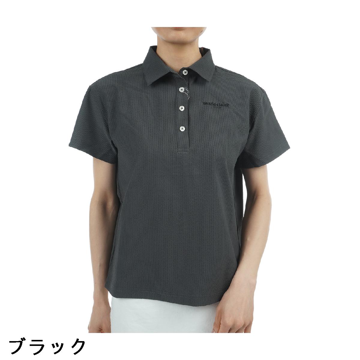 マリクレール　marie claire　ストレッチ 半袖ポロシャツ　レディス