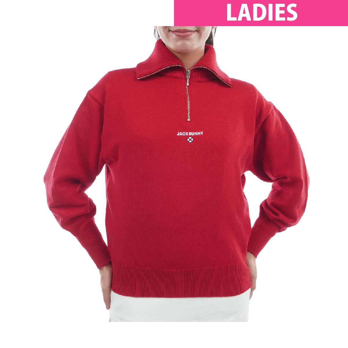 ジャックバニー　Jack Bunny!!　ドラえもん ダブルジャカード ハーフジップセーター　レディス