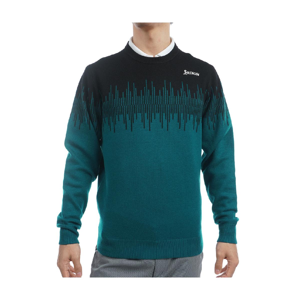 スリクソンゴルフ　SRIXON　グラフパターンカラーブロック クルーネックセーター